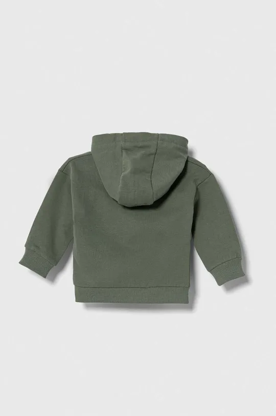 Βαμβακερή μπλούζα μωρού zippy πράσινο