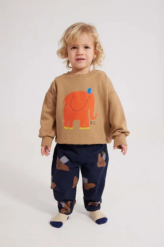 rjava Bombažen pulover za dojenčka Bobo Choses Otroški