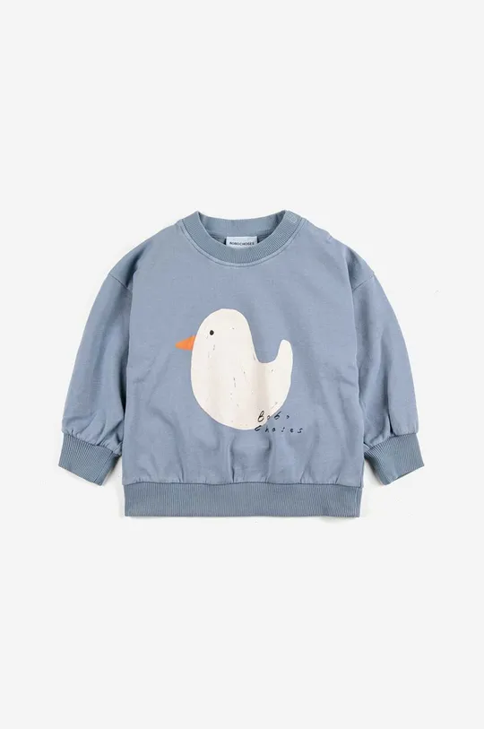 Bombažen pulover za dojenčka Bobo Choses modra