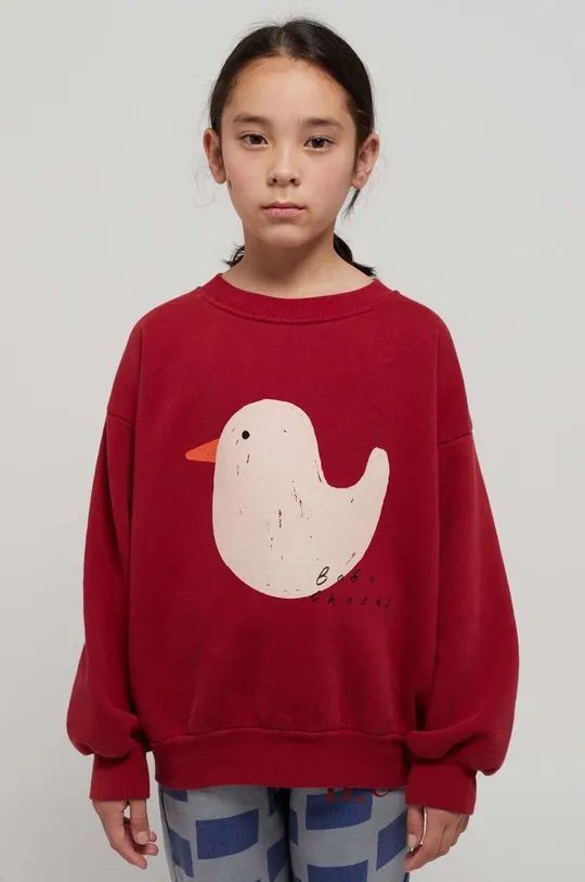 czerwony Bobo Choses bluza bawełniana dziecięca Dziecięcy