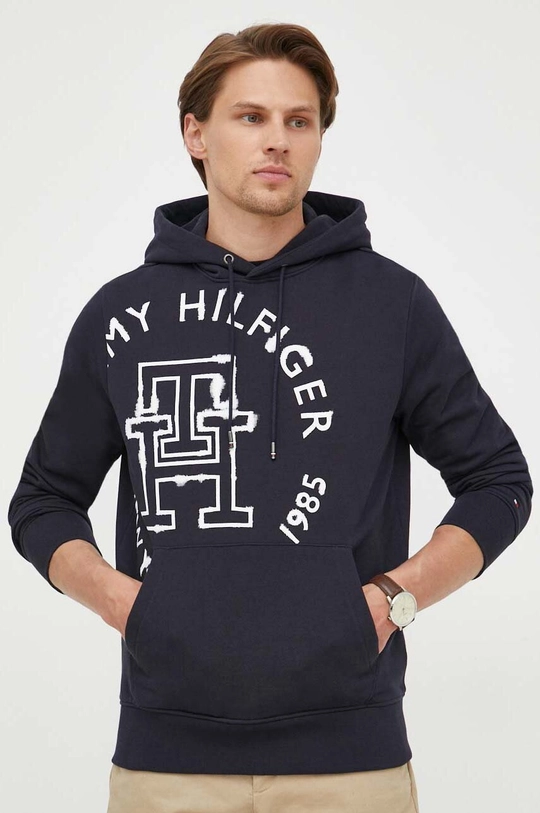 σκούρο μπλε Βαμβακερή μπλούζα Tommy Hilfiger Ανδρικά