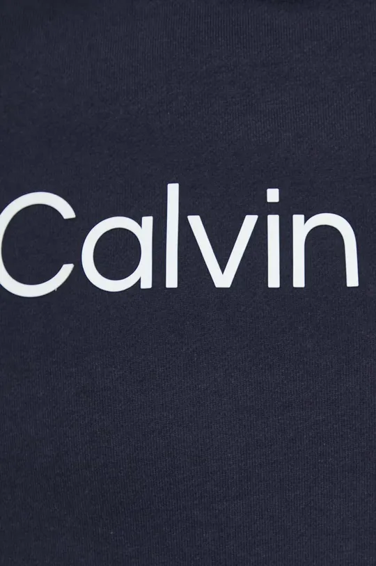 tmavomodrá Bavlnená mikina Calvin Klein