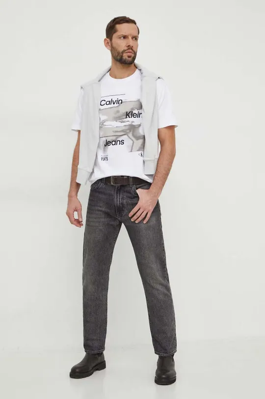 Pamučna dukserica Calvin Klein Jeans siva