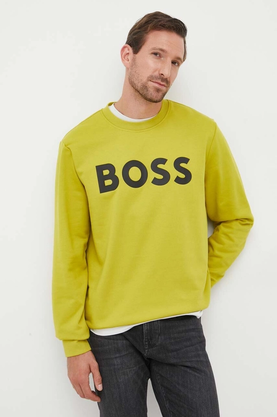 zielony BOSS bluza bawełniana Męski