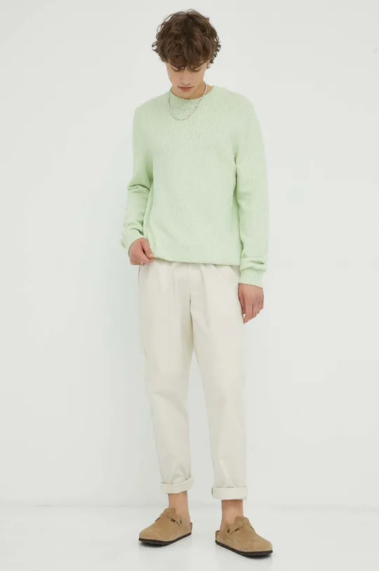 Samsoe Samsoe sweter bawełniany zielony