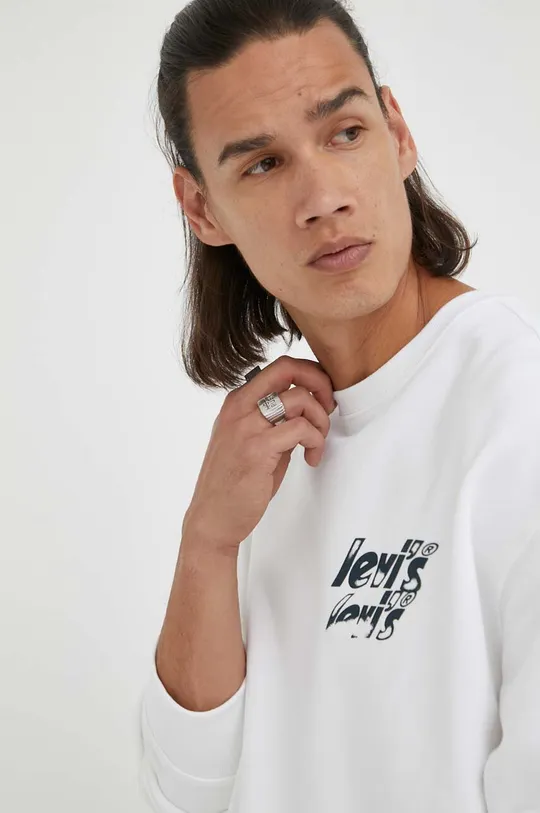 λευκό Βαμβακερή μπλούζα Levi's