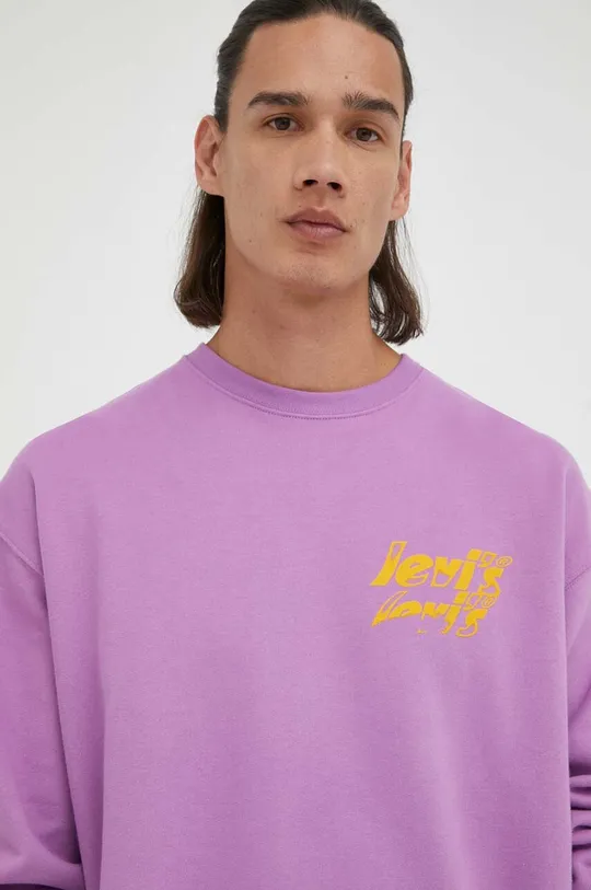 vijolična Bombažen pulover Levi's