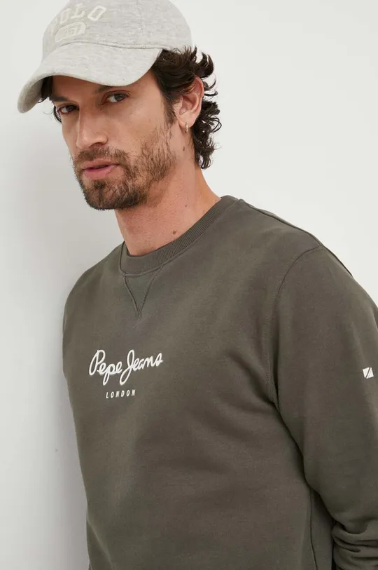 зелений Бавовняна кофта Pepe Jeans Edward Crew