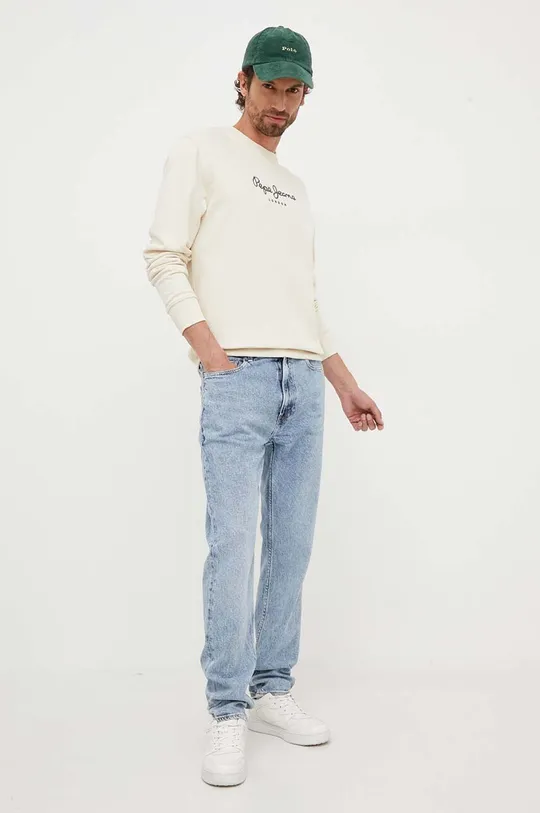 Pepe Jeans bluza bawełniana beżowy