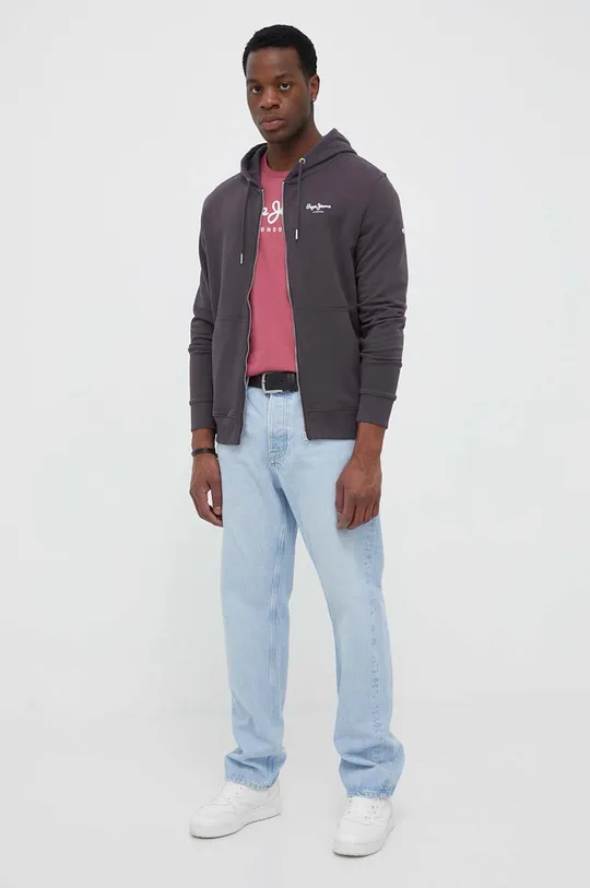 Pepe Jeans bluza bawełniana szary