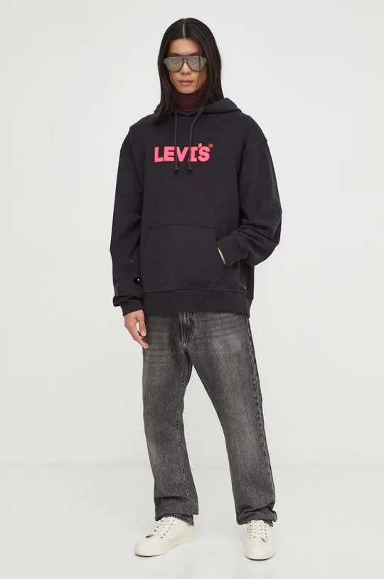 μαύρο Βαμβακερή μπλούζα Levi's Ανδρικά