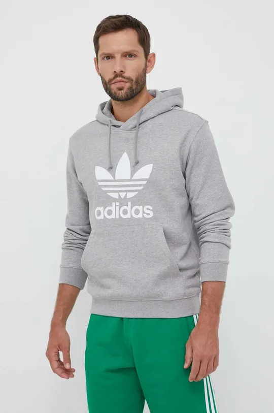 siva Bombažen pulover adidas Originals Moški