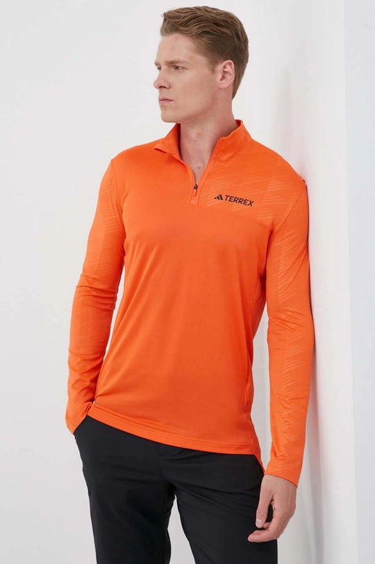 oranžová Športová mikina adidas TERREX Multi Pánsky