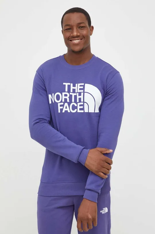 μωβ Βαμβακερή μπλούζα The North Face