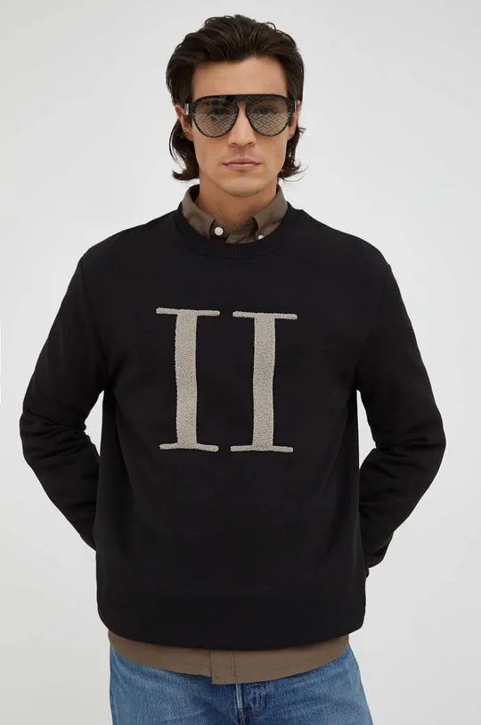 Bombažen pulover Les Deux črna