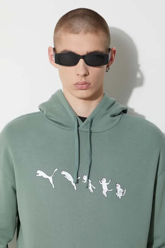 green Puma cotton sweatshirt X RIPNDIP Men’s