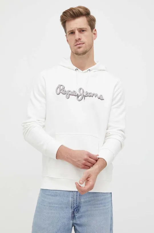bela Bombažen pulover Pepe Jeans Ryan Moški