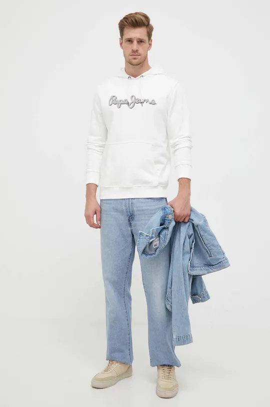 Βαμβακερή μπλούζα Pepe Jeans Ryan λευκό