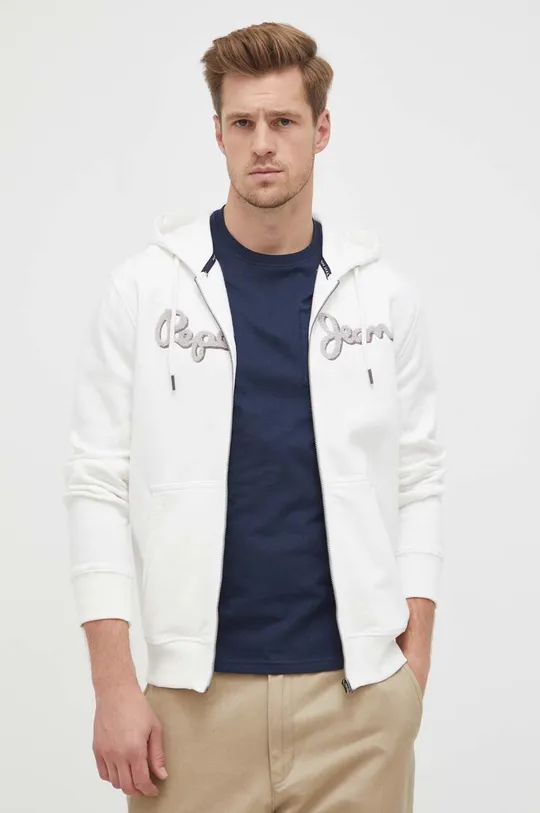 λευκό Βαμβακερή μπλούζα Pepe Jeans Ryan Ανδρικά