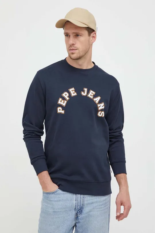 mornarsko modra Bombažen pulover Pepe Jeans Westend