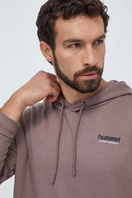 rjava Bombažen pulover Hummel