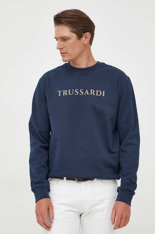 σκούρο μπλε Βαμβακερή μπλούζα Trussardi