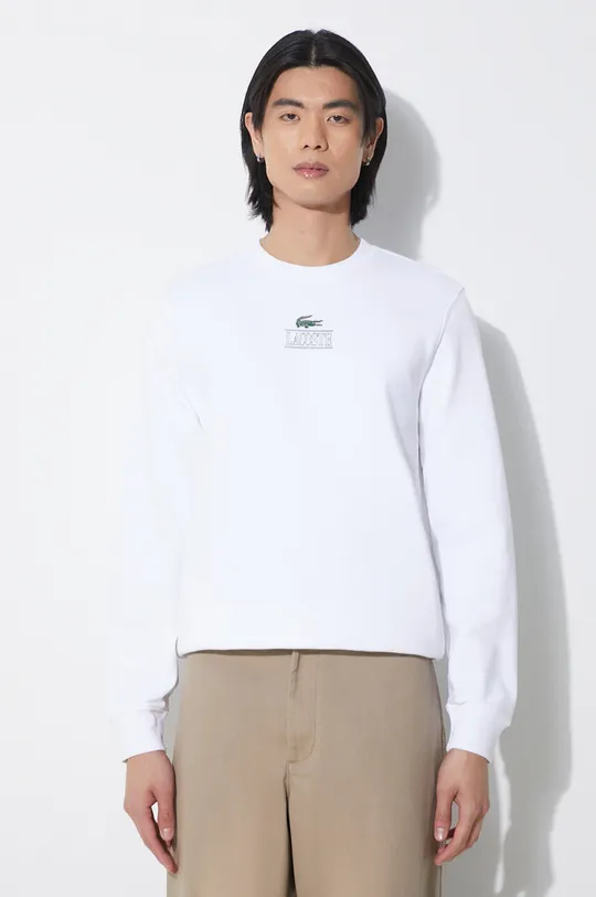 white Lacoste cotton sweatshirt Men’s
