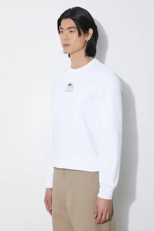 λευκό Βαμβακερή μπλούζα Lacoste