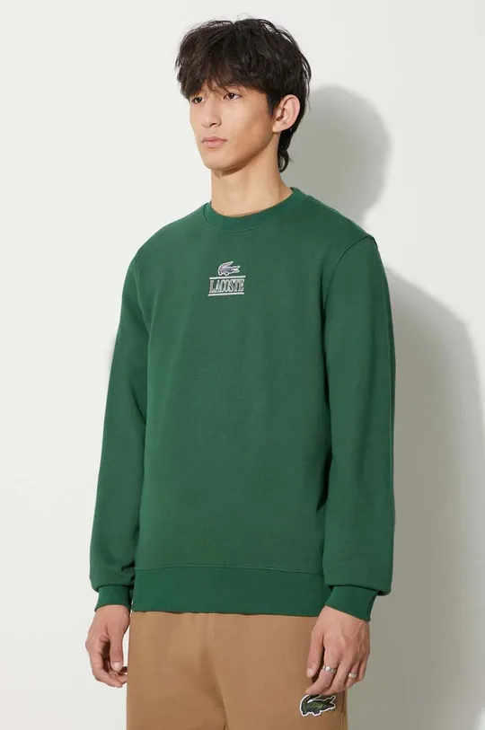 green Lacoste cotton sweatshirt