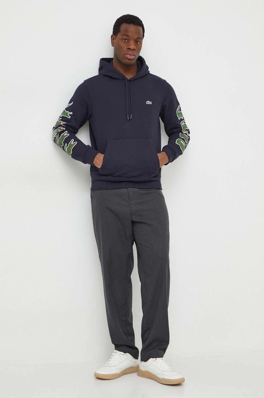 Lacoste felpa in cotone blu navy