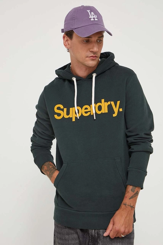 zelená Mikina Superdry Pánsky