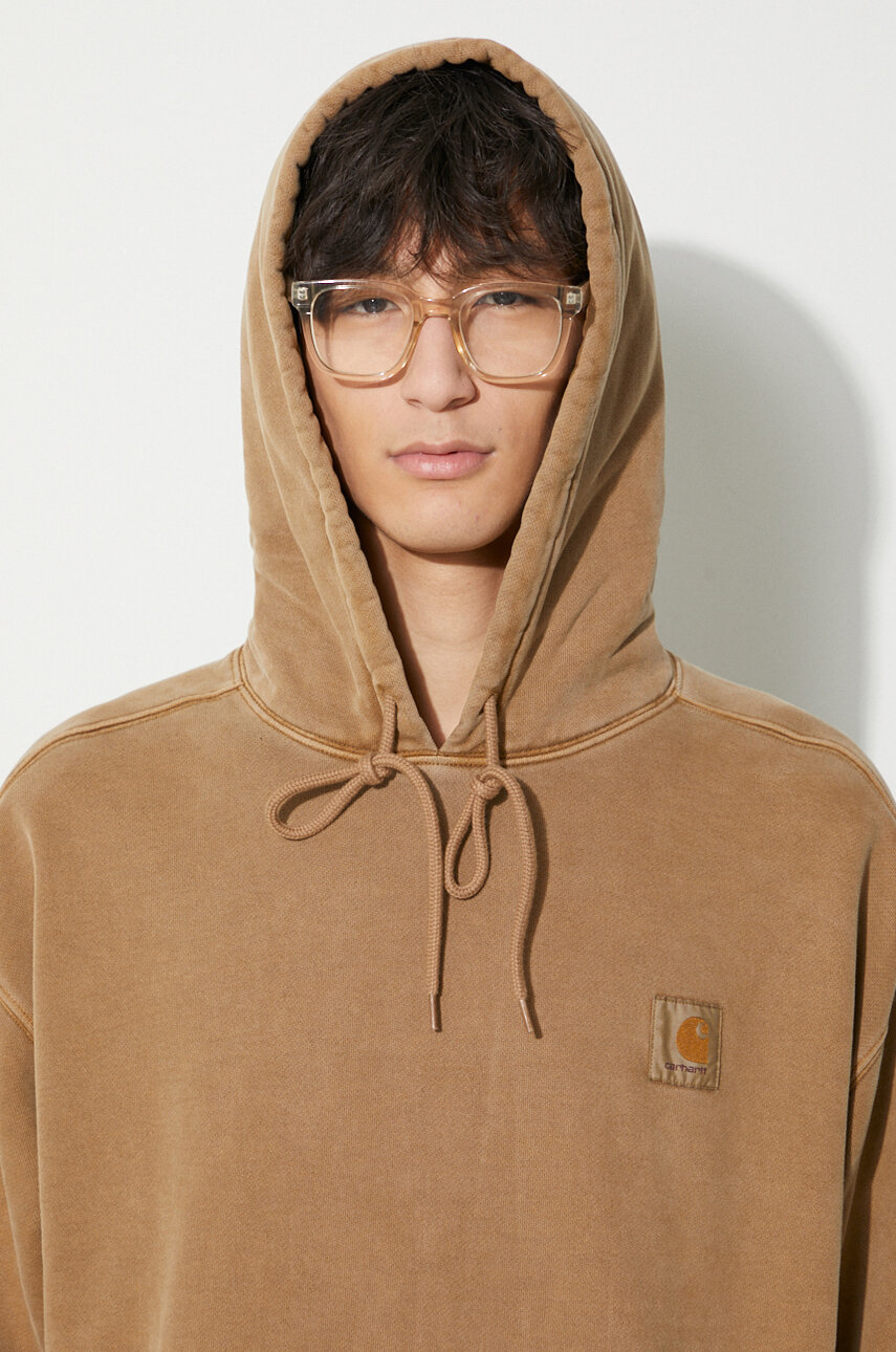 Carhartt WIP cotton sweatshirt men's brown color at PRM US