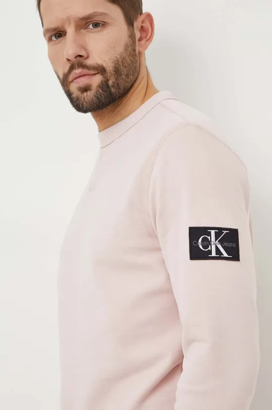 rózsaszín Calvin Klein Jeans pamut melegítőfelső