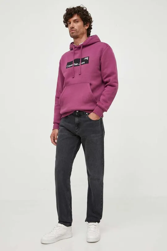 Μπλούζα Calvin Klein Jeans μωβ
