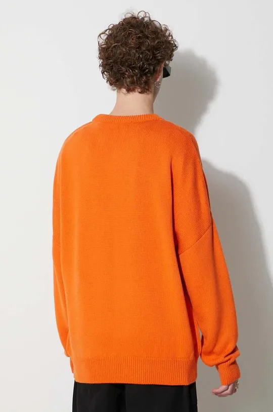 032C pulover de lână portocaliu