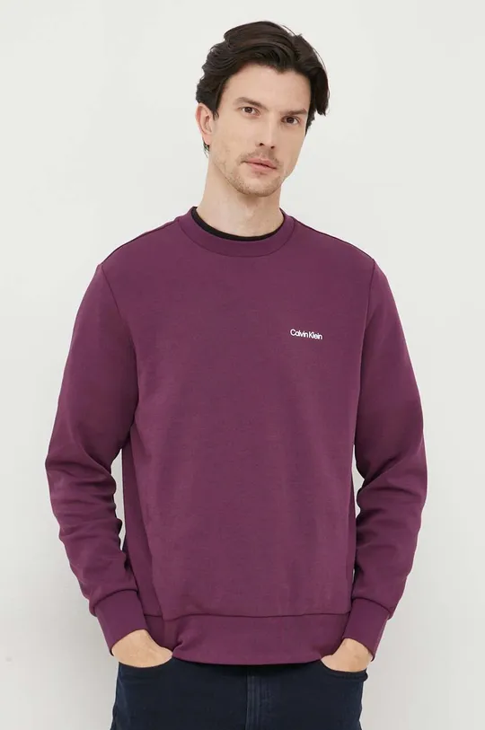 fioletowy Calvin Klein bluza Męski