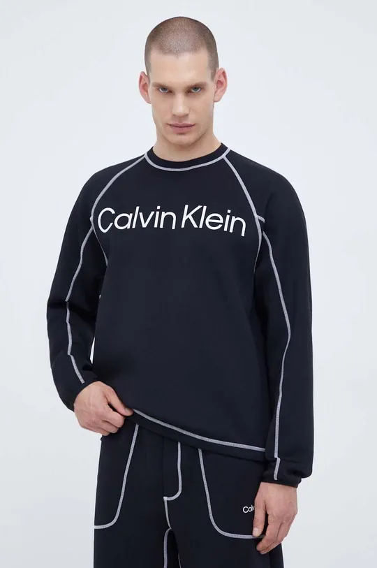 čierna Tréningová mikina Calvin Klein Performance Pánsky