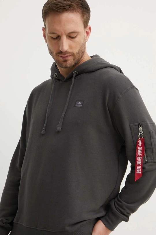 szürke Alpha Industries felső X-Fit Hoody