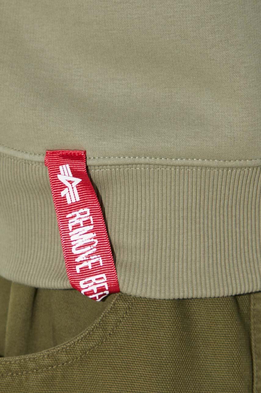 Кофта Alpha Industries чоловіча колір зелений з принтом | купити на PRM UA