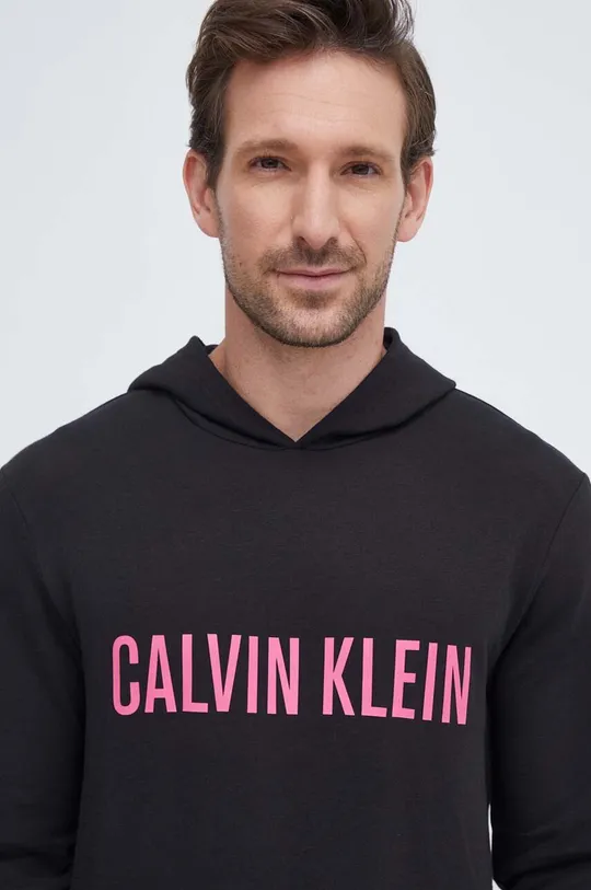 fekete Calvin Klein Underwear kapucnis pulcsi otthoni viseletre