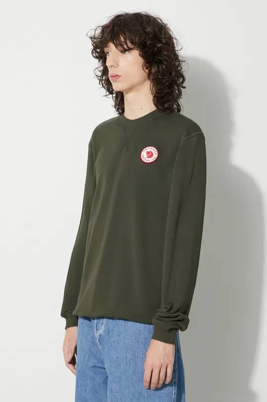 zelena Bombažen pulover Fjallraven 1960 Logo