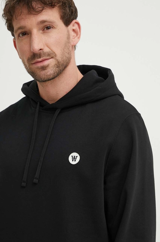 fekete Wood Wood pamut melegítőfelső Ash hoodie