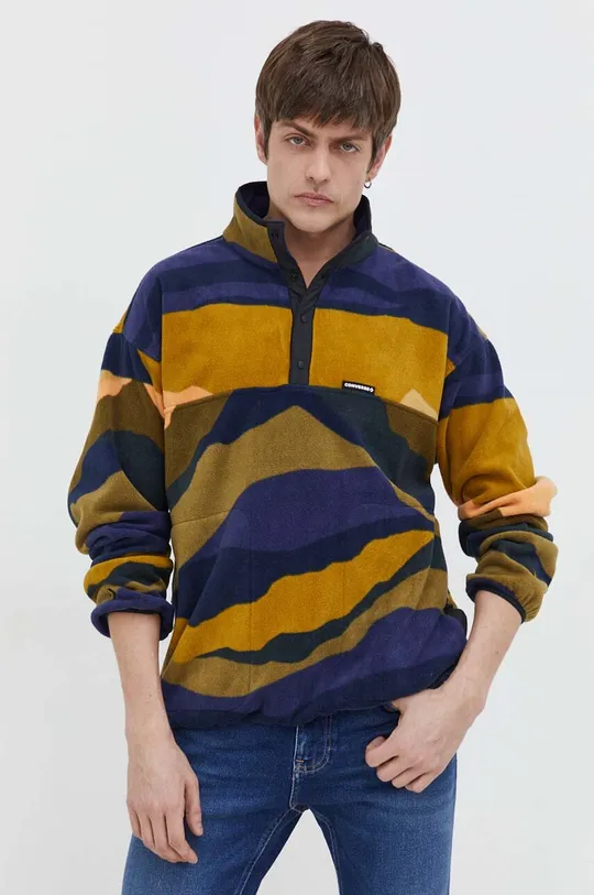 mornarsko modra Flis pulover Converse Moški