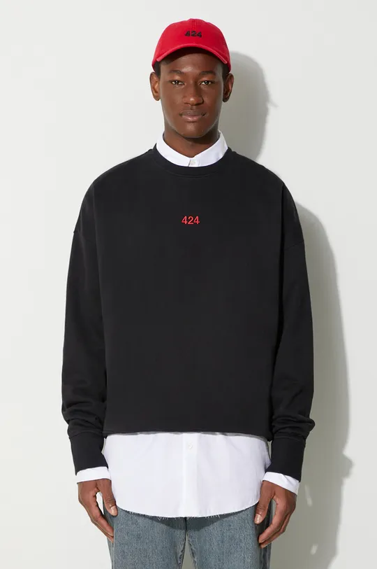 black 424 cotton sweatshirt Men’s