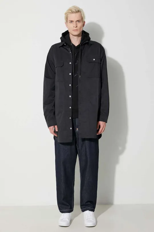 Neil Barett felpa in cotone EASY BLOUSON DEGRADE' RAIN BOLTS nero