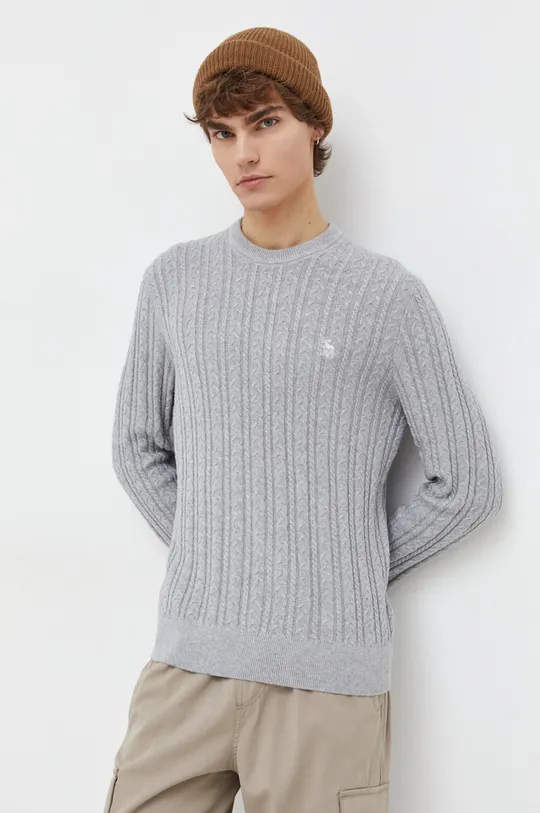 szary Abercrombie & Fitch sweter z domieszką wełny