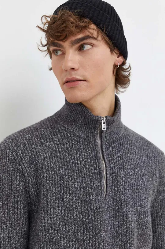 szary Abercrombie & Fitch sweter