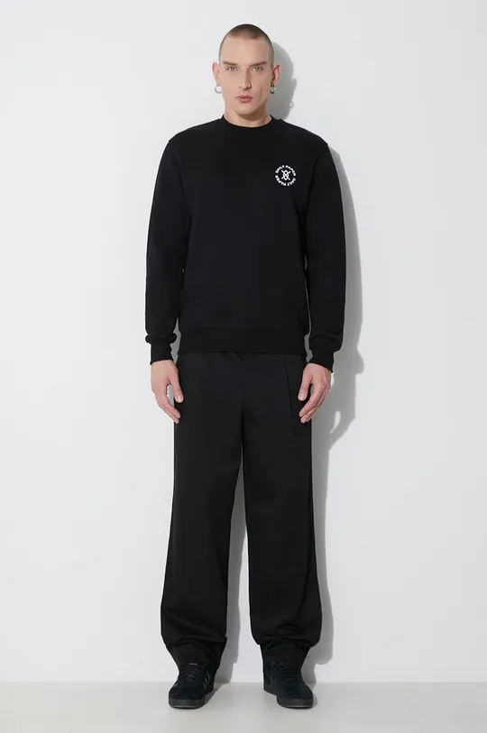 Βαμβακερή μπλούζα Daily Paper Circle Sweater μαύρο