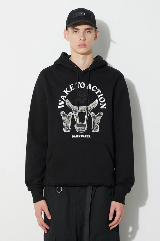 black Daily Paper cotton sweatshirt Rivo Hoodie Men’s