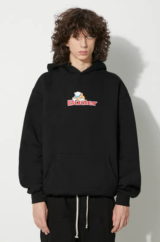 black Butter Goods sweatshirt Teddy Logo Pullover Hood Men’s